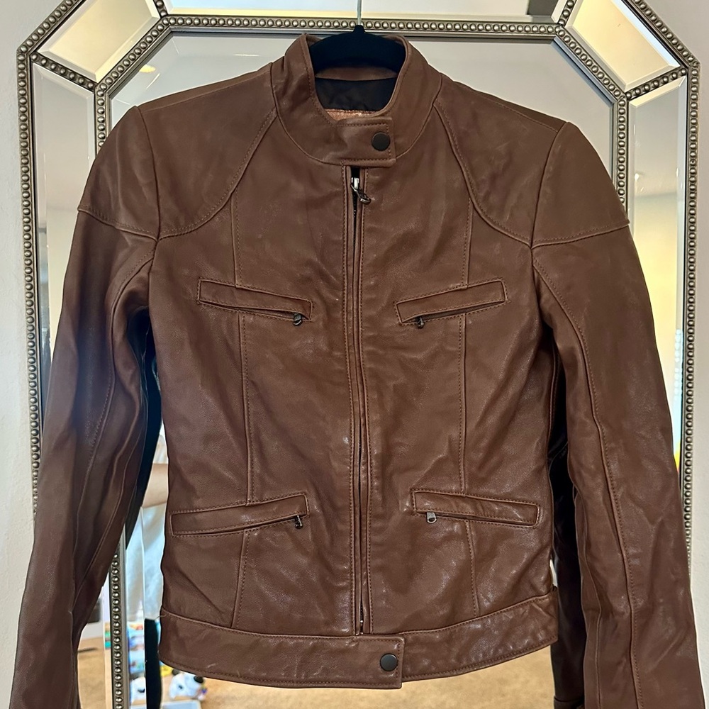 Robert Comstock Brown Leather Jacket - image 1